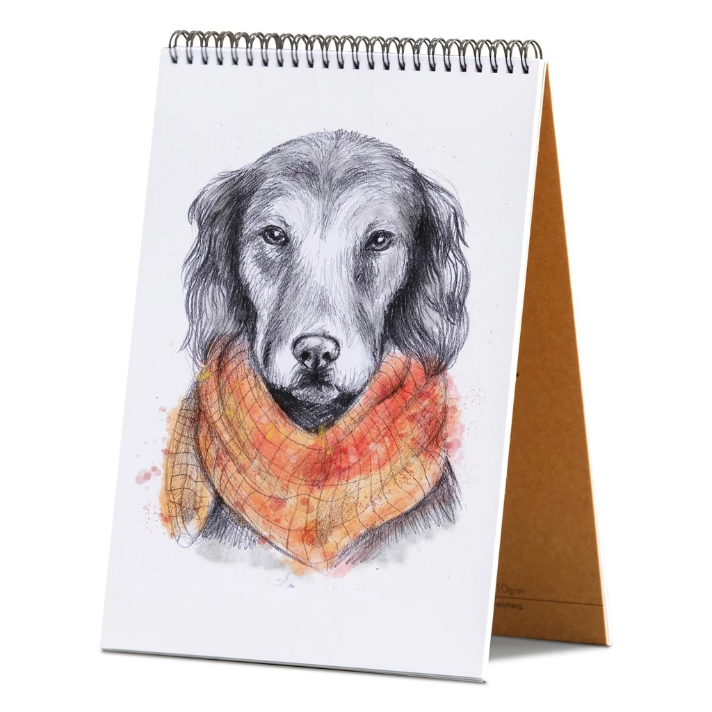 Sổ vẽ phác thảo Deli - Gáy lò xo - Khổ dọc A4 A3 B5 - Sổ vẽ không kị tẩy 110gsm / 160gsm - 73357 / 7