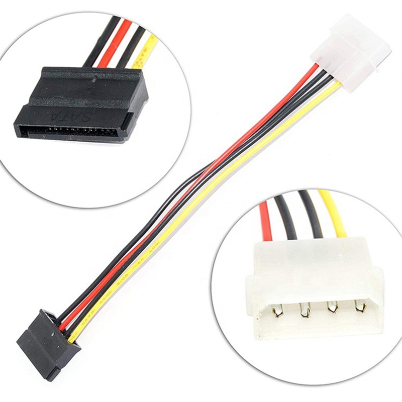 BTM 4 Pin IDE Molex sang Serial Sata Ổ cứng Nguồn điện Cáp nối dài 4P Sata