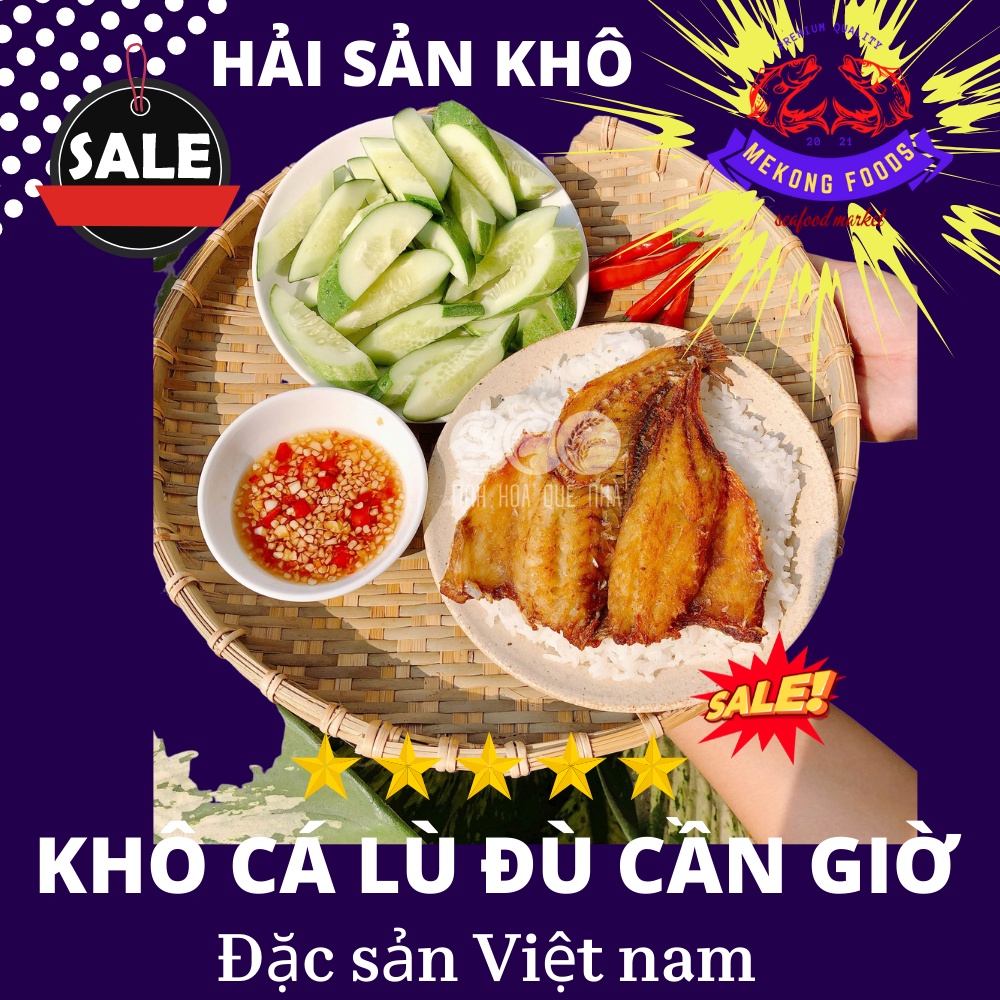 Khô cá lù đù nguyên con Mekong Foods loại hảo hạng 3 nắng ,Đặc sản Cà Mau