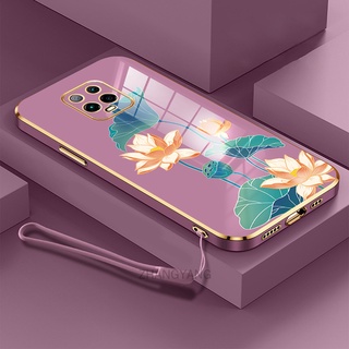 ốp lưng Redmi note 9s Redmi note 9 pro ốp điện thoại Redmi note 9s Redmi note 9 pro Ốp Điện Thoại TPU Dẻo Mạ Màu Họa Tiết Hoa Sen Sang Trọng