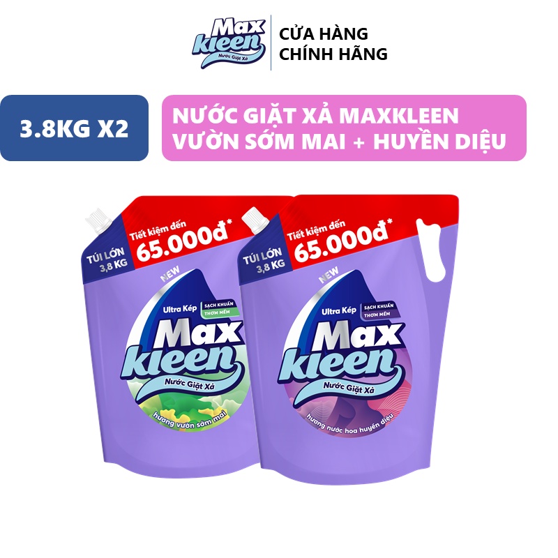 Ảnh Combo 2 Túi nước giặt xả MaxKleen Vườn Sớm mai + Nước hoa Huyền diệu 3.8kg/túi 2