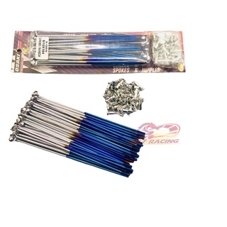 Bộ Căm OSAKI Xanh Trắng Titan 7 màu 17in Size 149 157 184 gắn xe máy Sirius Exciter