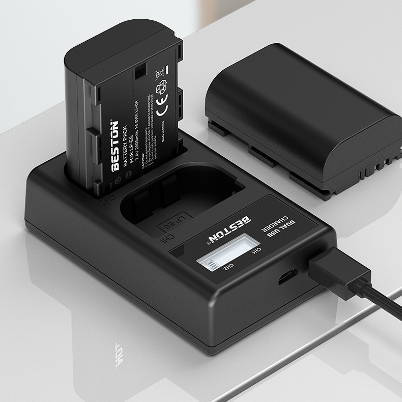 HN  Bộ Pin LP-E6 2000mAh + Sạc Beston Dùng Cho Máy Ảnh Canon EOS 60D 70D 80D 90D 6D 7D 5D Mark IV 5DSR
