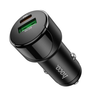 Tẩu sạc ô tô / Cốc sạc xe hơi Hoco Z42 hỗ trợ QC3.0 và PD20W - màn hình hiển thị điện áp - Phụ Kiện Nhất Tín