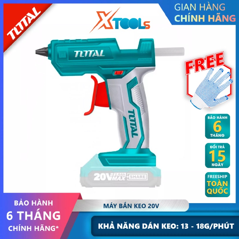 Súng bắn keo dùng pin Total TGGLI2001, máy bắn keo nến cầm tay đường ...