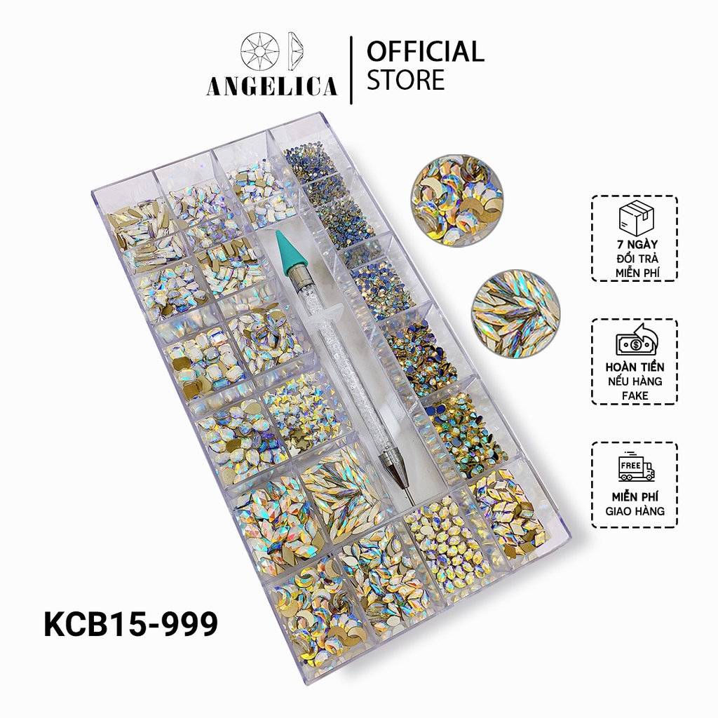 Combo Đá Nail Chân Bằng Kèm Phụ Kiện Móng ANGELICA KCB15