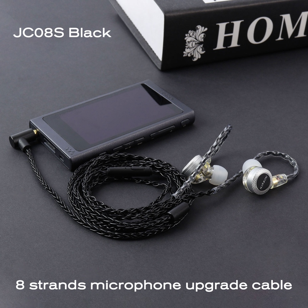 Dây Cáp Mạ Bạc JC08S 5N 8 Lõi Jack 3.5mm MMCX / 2Pin 0.78 Cho KZ ZST EDX ZSX EDA EDS