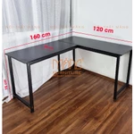 bàn làm việc chân sắt chữ L dùng làm bàn văn phòng, học bài, để máy tính cho học sinh, sinh viên mẫu blv17 — ảnh 2