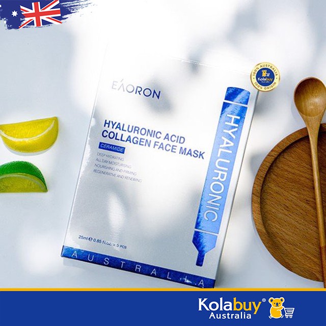 Mặt nạ cấp ẩm của Úc Eaoron Hyaluronic Acid Collagen Hydrating Face