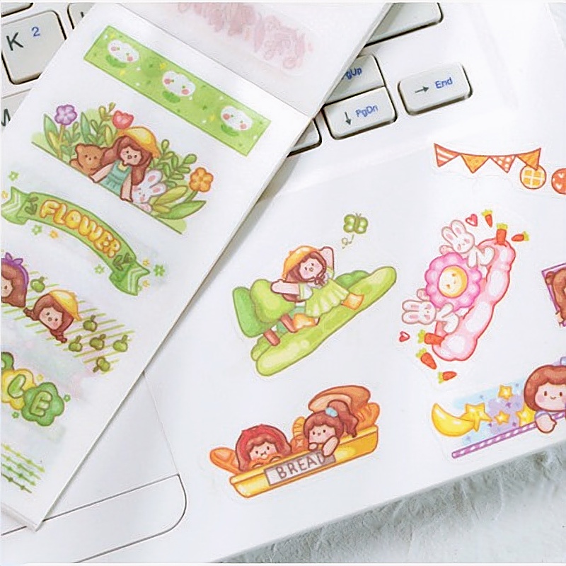 Sticker cute trang trí 20 trang dễ thương HD175-K53 DIY sổ tay sáng tạo Bullet Journal scrapbook đồ đạc cá nhân.