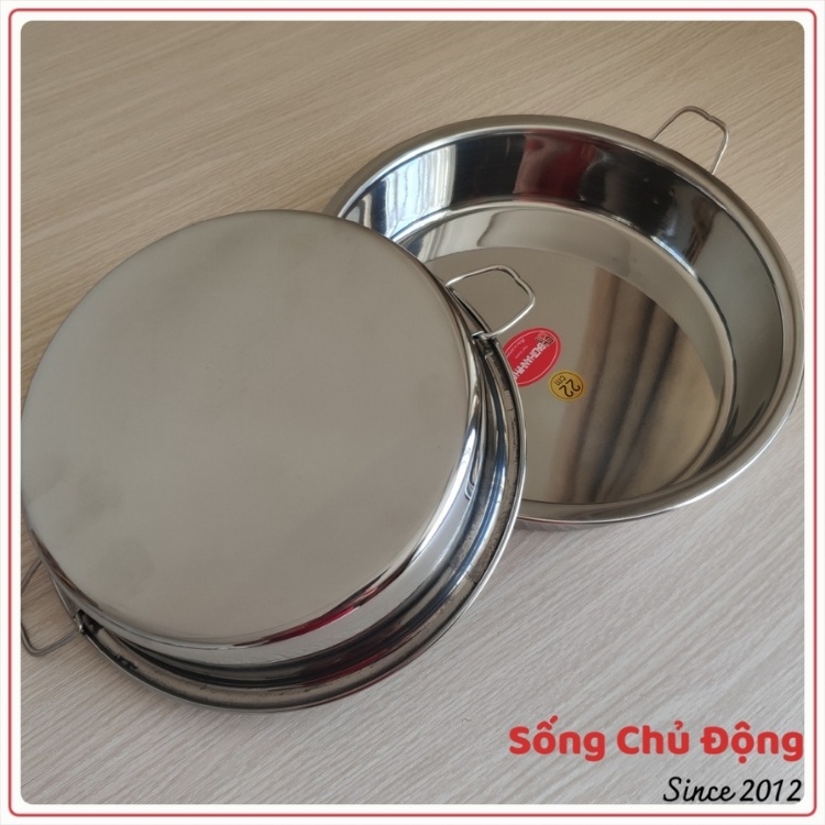 Bơ inox tròn đựng thức ăn hoặc khuôn inox làm bánh bông lan bơ inox có ...