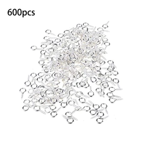 Bộ 600 đinh ốc mini màu bạc dùng làm trang sức