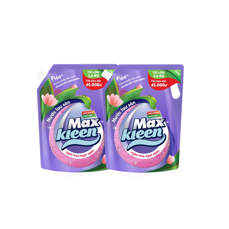 Ảnh Combo 2 Túi Nước Lau Sàn MaxKleen hương Ngàn hoa ngọt ngào 3.6kg/túi 1