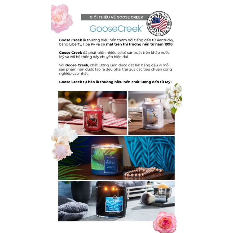 Ảnh Nến 3 Bấc Sáp Đậu Nành For Men Goose Creek từ Yankee Candle 411g - BST Nhiều Mùi Hương 1