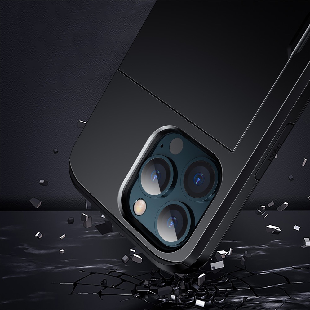 Ví Trượt Điện Thoại Cho iPhone 13 17 Pro Max Khe Cắm Thẻ 16 Pro MAX Armor Chống Sốc Chống Va Đập Mặt Sau
