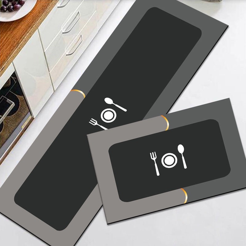 Set 2 thảm bếp lau chùi chân đặt ở bếp Silicon chống trượt siêu thấm