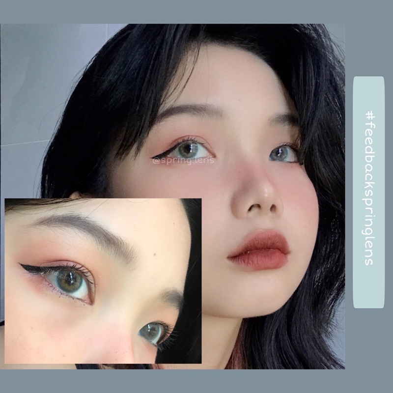 Kính áp tròng CE BLUE xanh tây phong cách âu BLUE MIX 1 tháng | Spring Lens