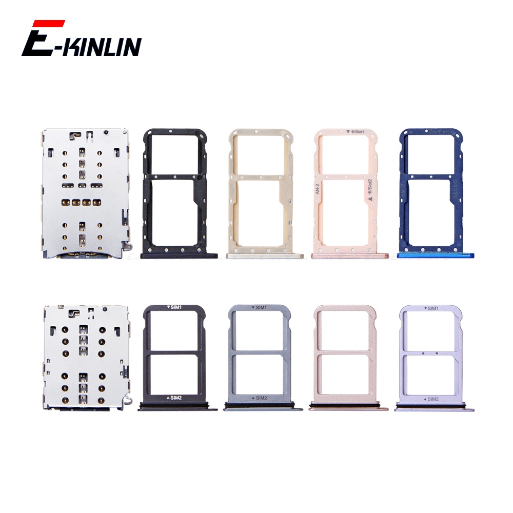 Thẻ Sim / Khay Thẻ Micro SD Ổ Cắm Giá Đỡ Khe Cắm Hộp Đựng Đầu Nối Adapter Đầu Đọc Cho HuaWei P20 Pro Lite Thay Thế Các Bộ Phận
