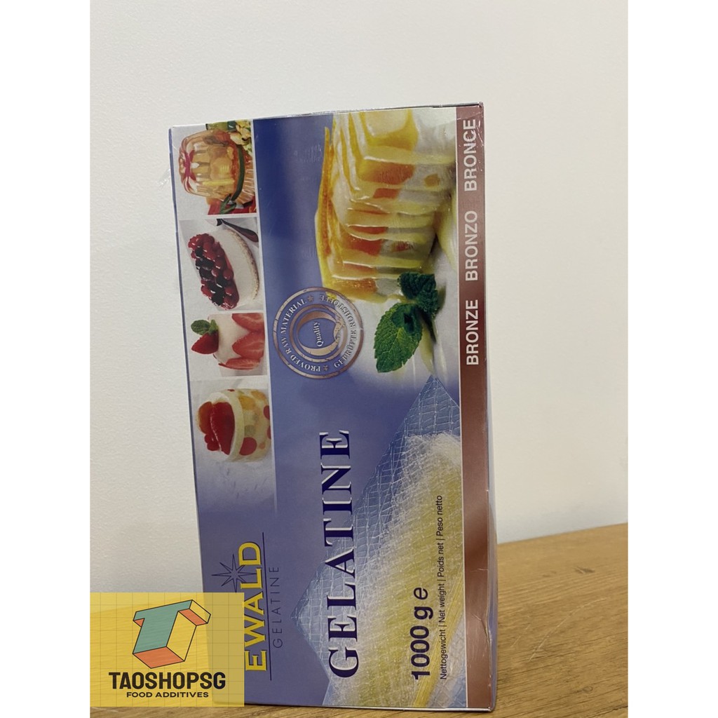 Hộp gelatin lá 1kg - Gelatine lá Ewald Đức hộp 1kg | Shopee Việt Nam