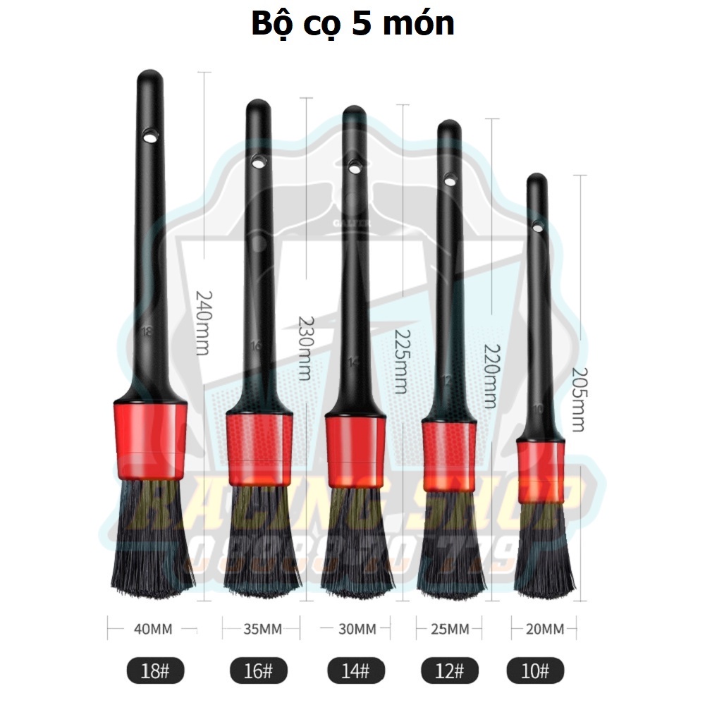 Bộ 5 Cọ Tròn Rửa Xe Đa Năng, Vệ Sinh Xe Máy Ô Tô - Cọ Rửa Khoang Máy ...