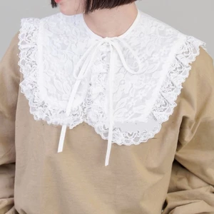 Yoo Nữ Cổ Giả Có Thể Tháo Rời Giả Vintage Rỗng Áo Sơ Mi Ren Cổ Vai