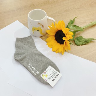 [MUA 2 TẶNG 1]Tất vớ nữ cổ ngắn basic cotton Kikiya cao cấp Hàn Quốc W-A-031 (Chính Hãng)