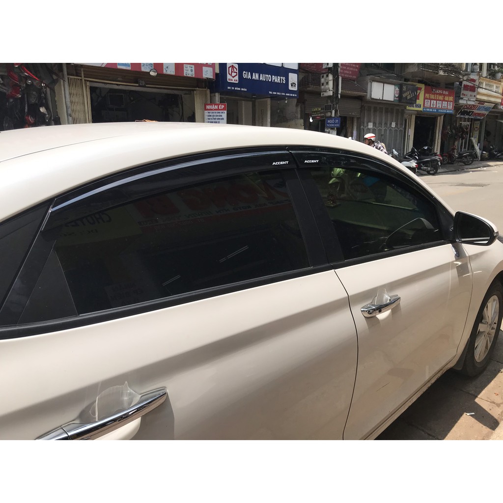 Vè Che Mưa Xe Hyundai Accent 2018 - 2023, 2024, 2025, 2026 nhựa đen dày - 2CAR