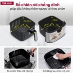 Nồi chiên không dầu 9.2L Nhập Khẩu Fujihome tự ngắt, nồi chiên cơ 9 Lít không hơi nước chống dính cao cấp tặng kẹp gắp — ảnh 7