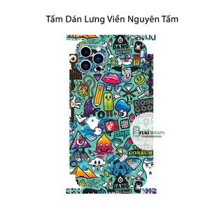Tấm dán Skin Hoạt Hình FULL VIỀN Dành Cho 13prm , 12prm , 11prm , x, xsm , ip11 , ip12 , ip13 - FukiShop
