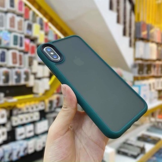 Ốp lưng nhám viền màu chống sốc, chống bám vân cho iPhone 16 15 14 13 12 pro promax plus