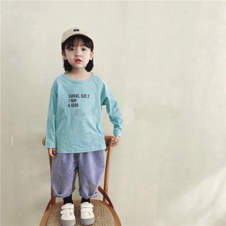 Áo thun dài tay bé gái bé trai BATALA KIDS áo phông thu đông dài tay cho bé từ 9-25kg CANVAS