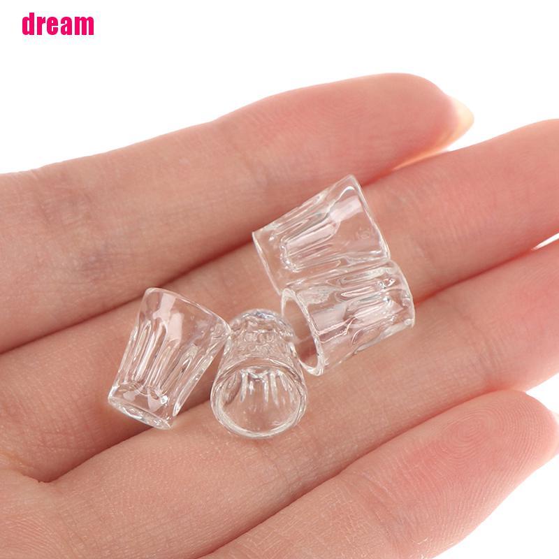 Bộ 4 Mẫu Cốc Nhựa Trong Suốt Cho Búp Bê Nhà