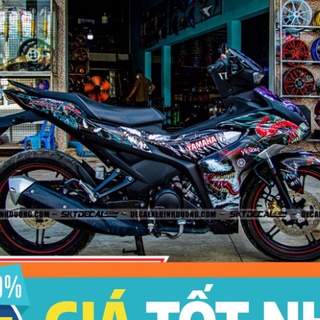 Gía sốc tem trùm exciter 155 đen xám đỏ venom, tem decal xe siêu rẻ ,đẹp,chất
