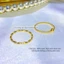 Nhẫn titan không gỉ mạ vàng 24k thiết kế dạng xoắn mặt viên bi phong cách đơn giản thanh lịch dành cho nữ