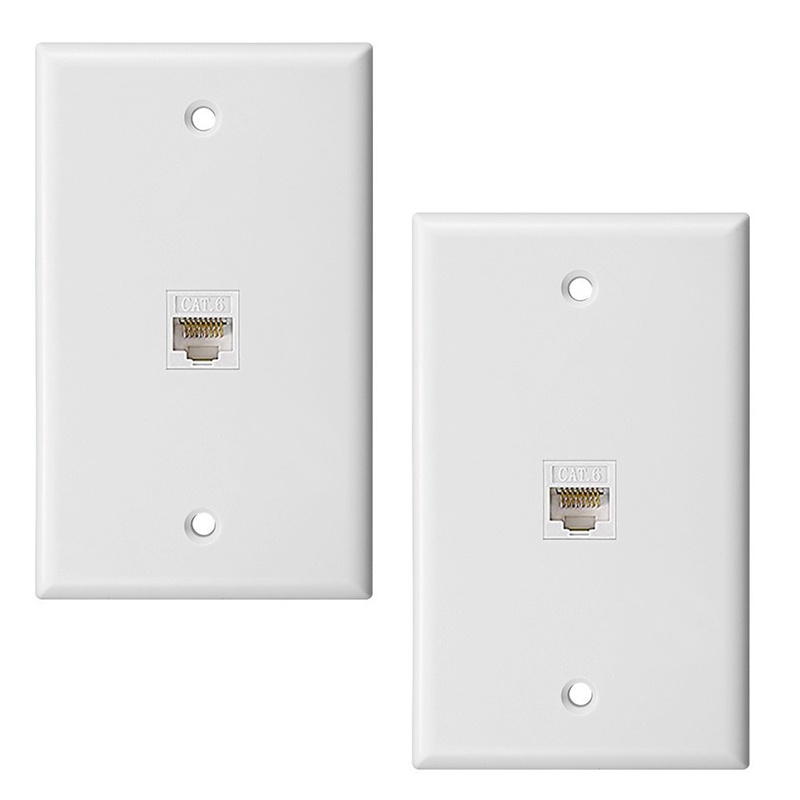 [Còn hàng] Tấm tường Ethernet 1 cổng, Tấm tường Jack Keystone với RJ45 Keystone Nữ sang Nữ Khớp nối nội tuyến