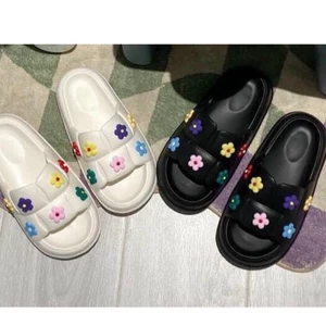 Dép bánh mì Sticker BÔNG HOA kèm clip thật