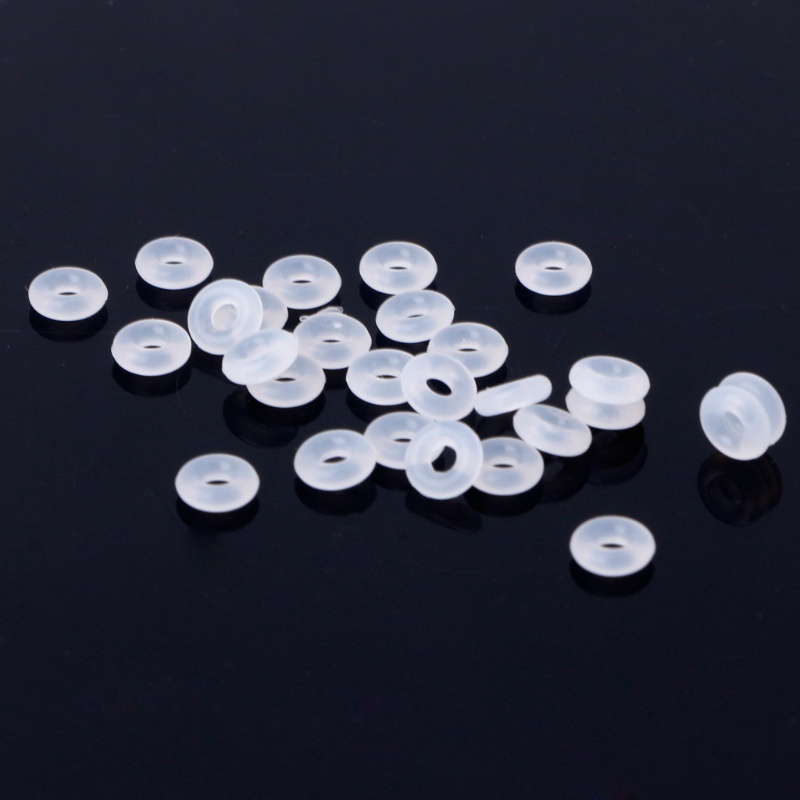 Coo 100 Chiếc DIY Phụ Kiện Miếng Đệm Cao Su Silicon Trang Sức Phát Hiện Nút Chặn Cố Định