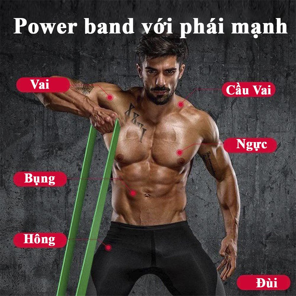 Ảnh Dây Kháng Lực Đàn Hồi Cao Su Power Band Đa Năng Hỗ Trợ Tập Luyện Thể Thao, Lên Xà, Tập Tay Chân Mông Chính Hãng Amalife 3