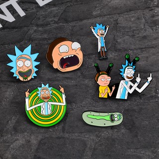 Huy Hiệu Họa Tiết Hoạt Hình Rick and Morty Vui Nhộn