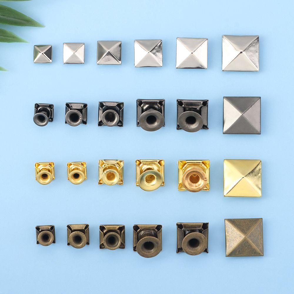 Hobbyin 50 Bộ Đinh Tán Vuông Hình Kim Tự Tháp Thủ Công DIY Túi Trang Trí Nút Vải