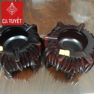 GẠT TÀN THUỐC GỐC CÂY SIZE LỚN 14CM GỖ HƯƠNG CHUẨN NGUYÊN KHỐI