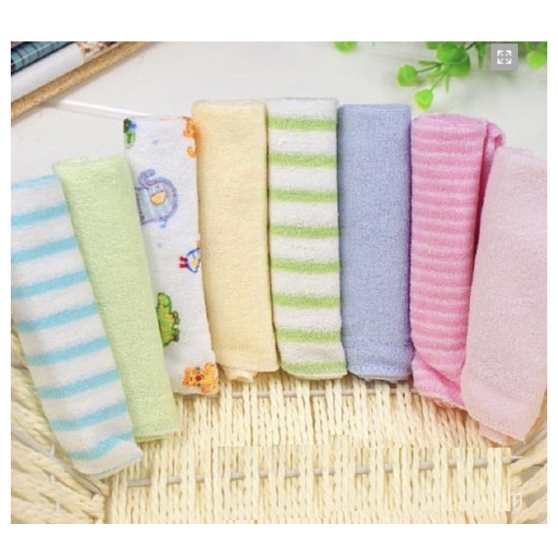 Combo 8 khăn cotton cho bé 20x20cm