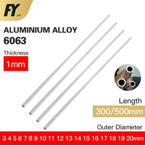 Ống Hợp Kim Nhôm 8mm Đường Kính Ngoài 1mm Dày 300mm 500mm Dài 6063 3 4 5 6 7 8 9 10 11 12 13 14 15 16 17 18 19 20mm
