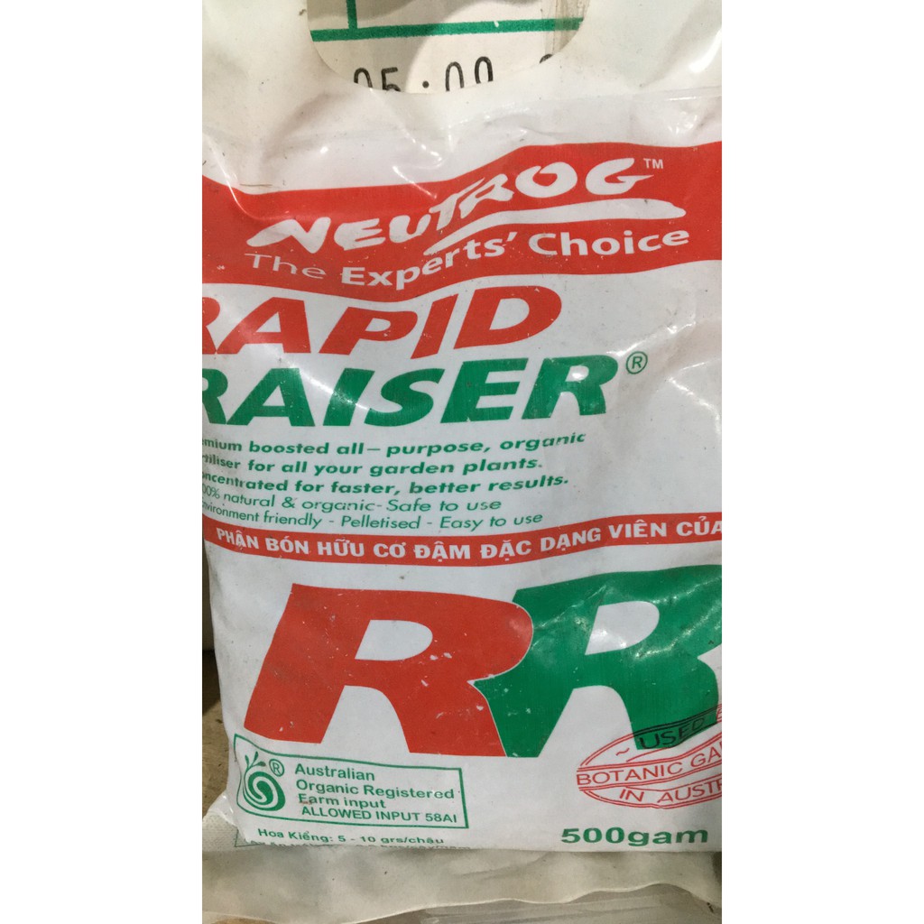 PHÂN HỮU CƠ TAN CHẬM RAPID RAISER GÓI 1kg | Shopee Việt Nam