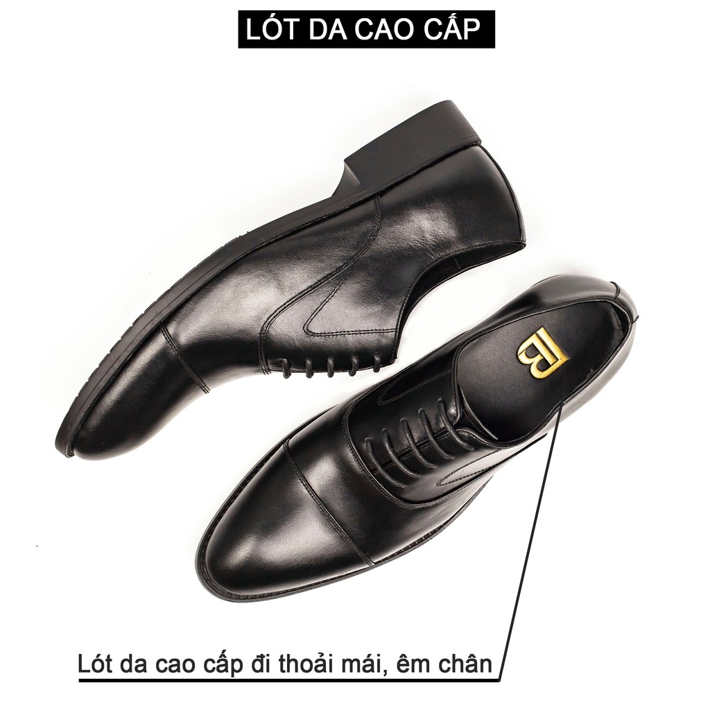 Ảnh Giày nam oxford công sở da bò nappa cao cấp màu đen G105- Bụi leather- hộp sang trọng -Bảo hành 12 tháng 4