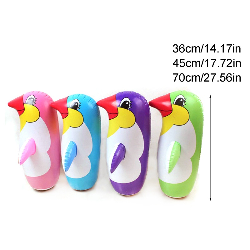 Ppy 36cm 45cm 70cm PVC Đồ Chơi Bơm Hơi Sống Động Như Thật Hoạt Hình Chim Cánh Cụt Tumbler Trẻ Em