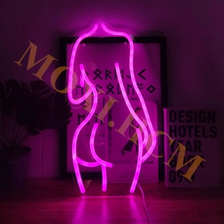 SIZE CỰC LỚN TẶNG MÓC TREO ĐẦU CẮM SẴN Đèn LED Neon thiết kế trang trí decor nhiều mẫu trên nền mica hình CUTE MOXI.