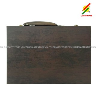 Hộp màu vẽ Colormate hộp gỗ cao cấp 68 chi tiêt, Quà tặng bé yêu, VAT - COLORMATE