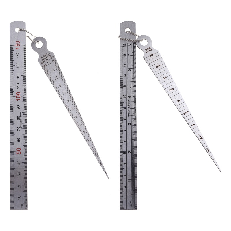 Bộ 2 Thước Đo Khe Hở Bằng Thép Không Gỉ 1-15mm 1-15cm Tiện Dụng
