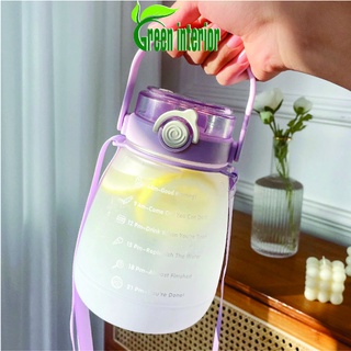 Bình giữ nhiệt dung tích lớn 1300ml Greeninterior, cốc đựng nước siêu tiện lợi sử dụng hằng ngày Màu Tím Mờ
